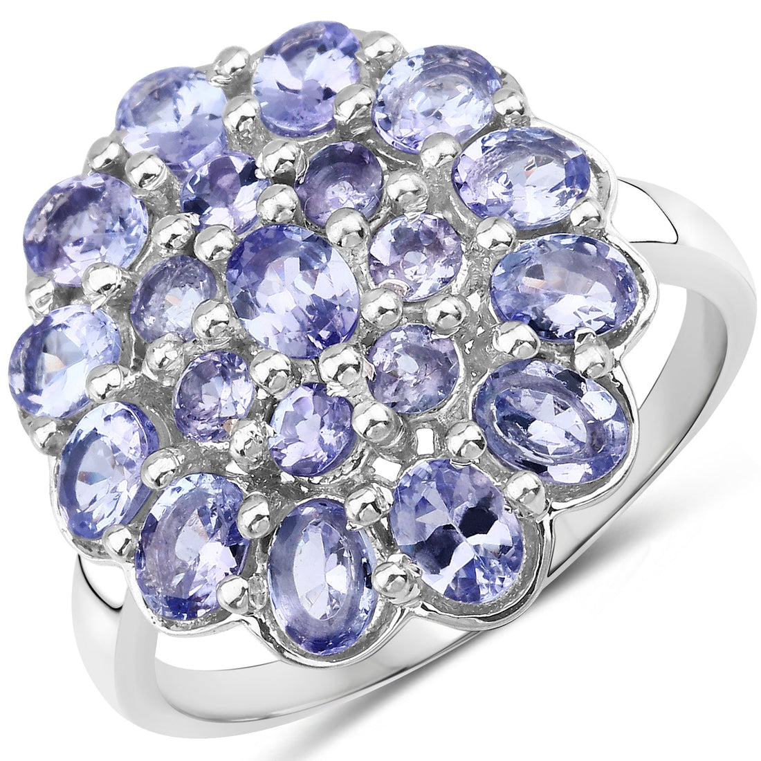 2.70 Carat Genuine Tanzanite .925 Sterling Silver Ring by Bids.com