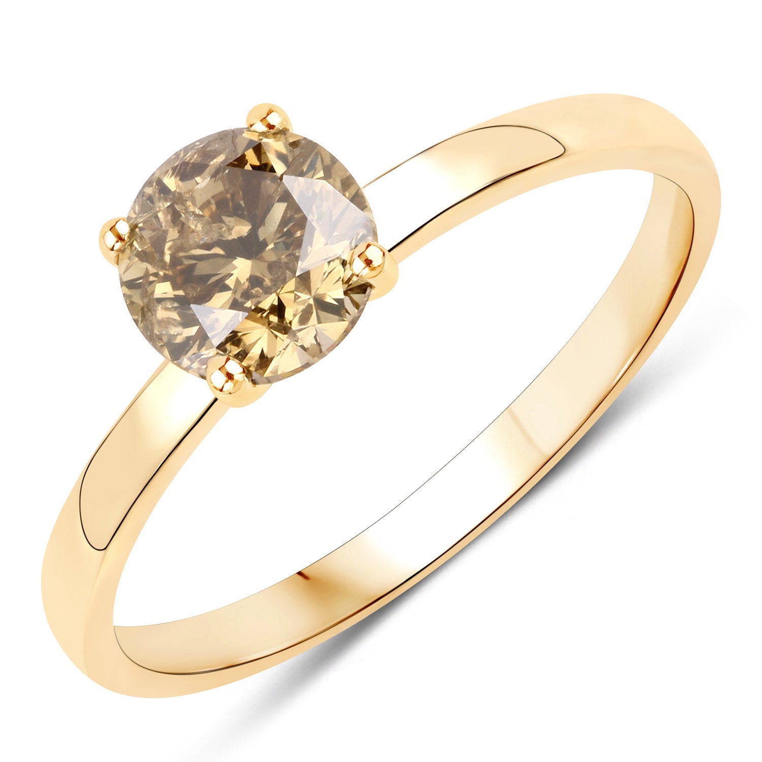 1.01 Carat Genuine LB Diamond 14K Yellow Gold Ring by Bids.com