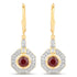 1.78 Carat Genuine Ruby and White Zircon .925 Sterling Silver Earrings by Bids.com
