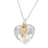 10K Yellow Gold Over Silver Heart Pendant Necklace by Bids.com