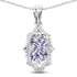 1.03 Carat Genuine Tanzanite & White Topaz .925 Sterling Silver Pendant  DestGlow