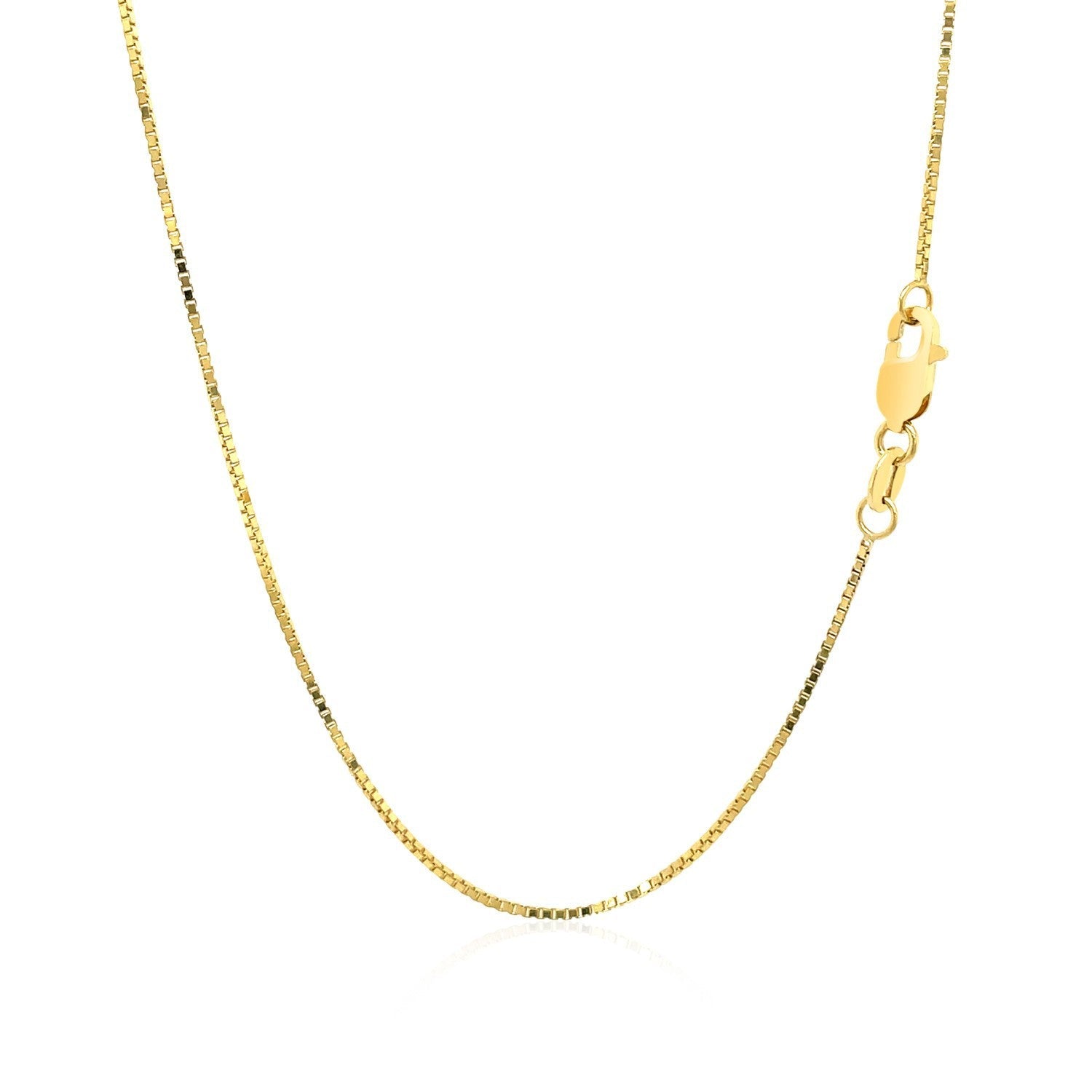 18k Yellow Gold Box Chain 0.8mm by Bids.com