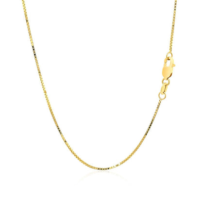 18k Yellow Gold Box Chain 0.8mm by Bids.com