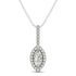 Marquis Shape Diamond Halo Pendant in 14k White Gold (2/3 cttw) by Bids.com