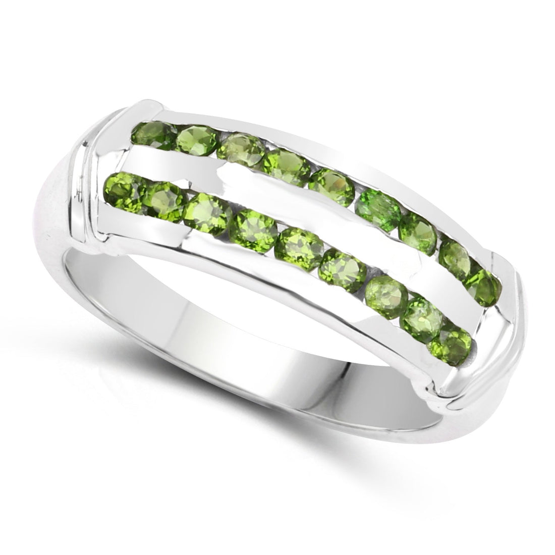 0.72 Carat Genuine Chrome Diopside .925 Sterling Silver Ring  DestGlow