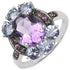 4.04 Carat Genuine Amethyst & Tanzanite .925 Sterling Silver Ring by Bids.com