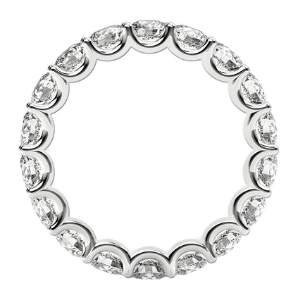 Round Cut Lab Grown Diamond Eternity Ring in 14k White Gold (2 cttw FG/VS2) by Bids.com