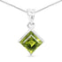 1.56 Carat Genuine Peridot .925 Sterling Silver Pendant  DestGlow