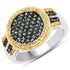 0.44 Carat Genuine Green Diamond and Yellow Diamond .925 Sterling Silver Ring by Bids.com