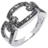 0.36 Carat Genuine Blue Diamond .925 Sterling Silver Ring by Bids.com