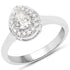 14K White Gold 0.63 Carat Genuine White Diamond Ring by Bids.com