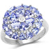 2.96 Carat Genuine Tanzanite and White Diamond .925 Sterling Silver Ring by Bids.com