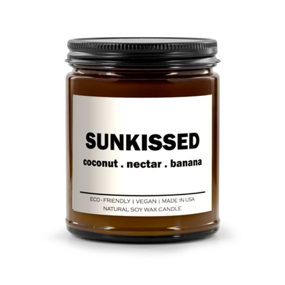 Sunkissed Candle - Tropical Coconut Scented Soy Candle for Home Ambiance