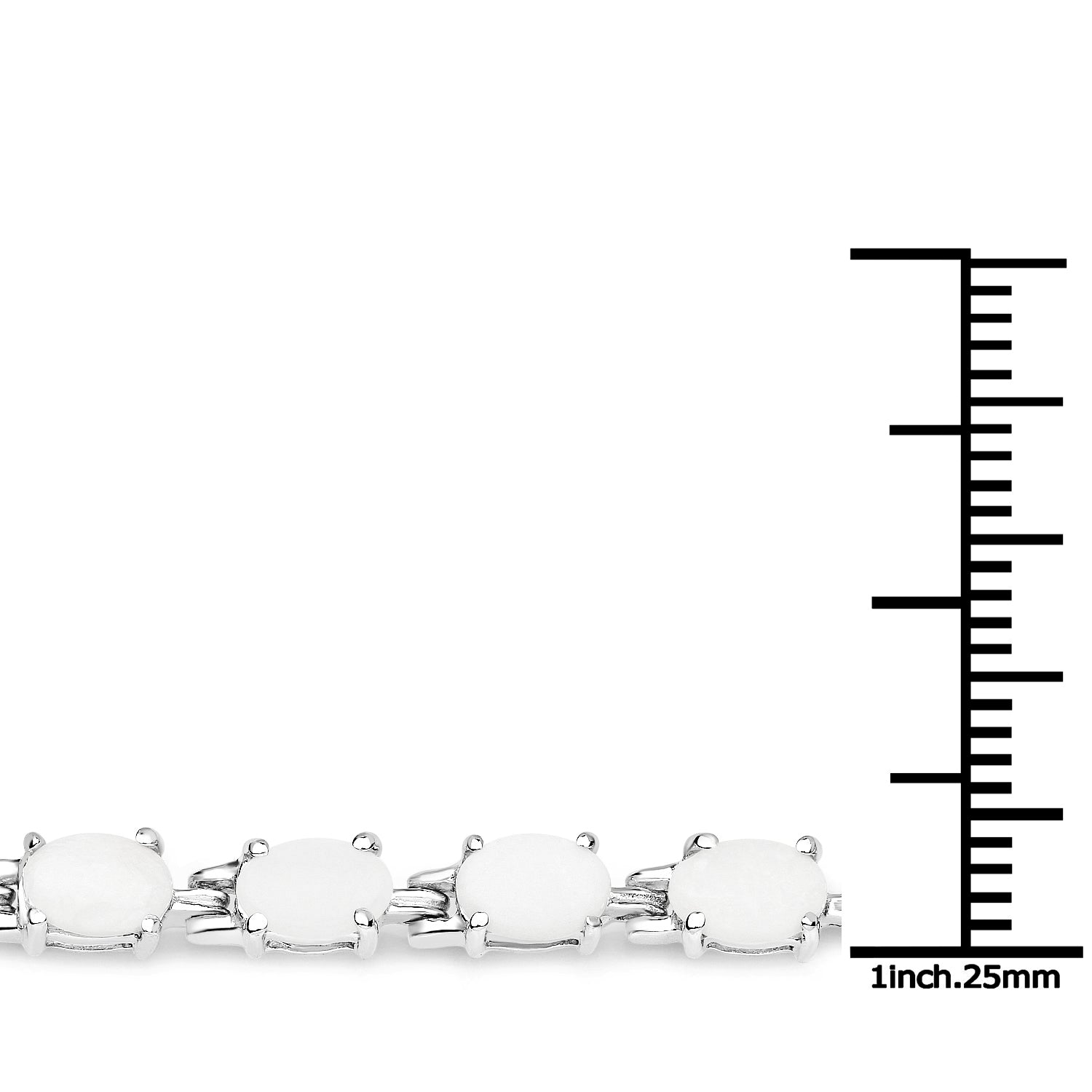 6.82 Carat Genuine Opal .925 Sterling Silver Bracelet  DestGlow