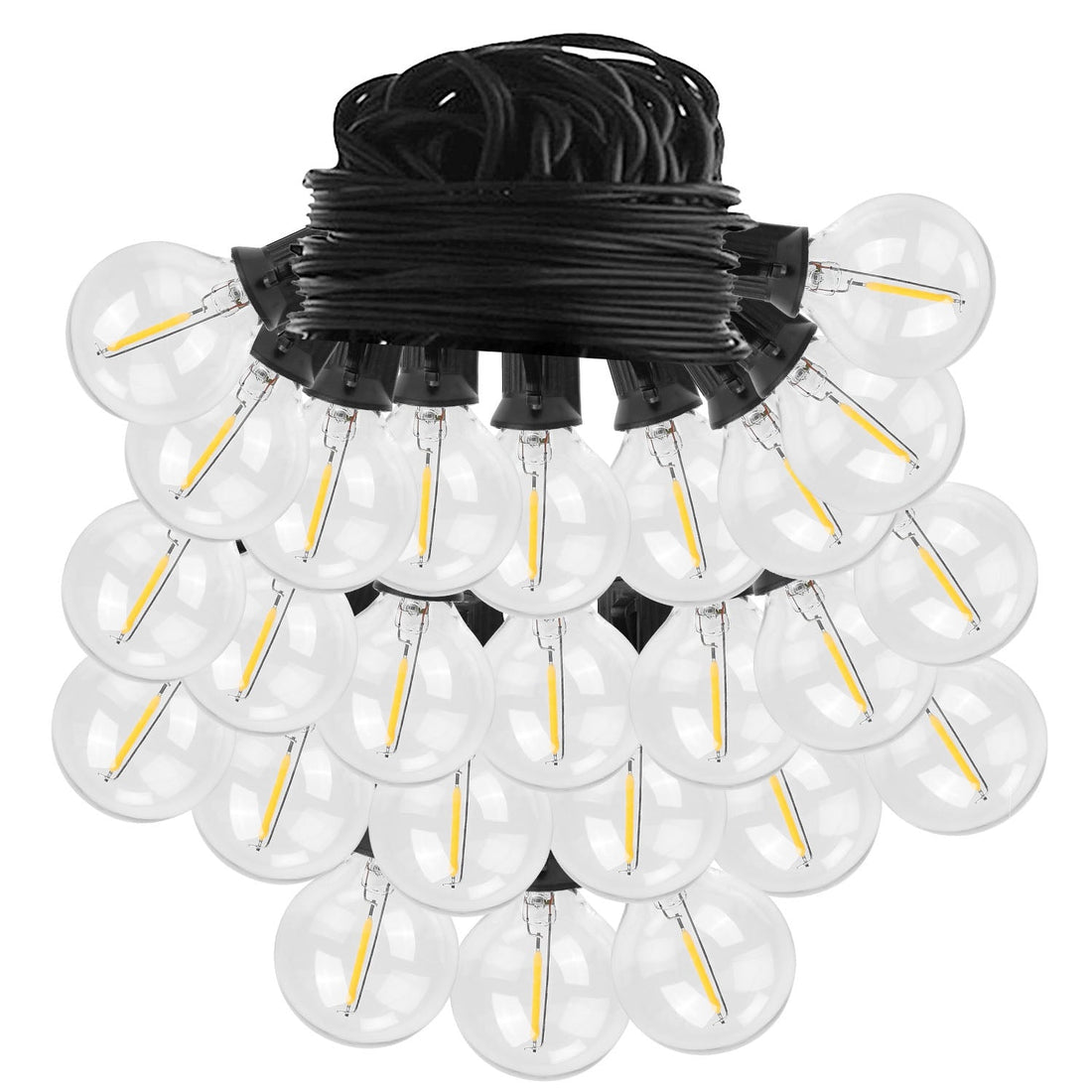 25FT Decorative Globe String Lights Outdoor Indoor 25Pcs Bulb Light Strings Fairy String Lamps for Garden Lawn Patio Cafe Party 