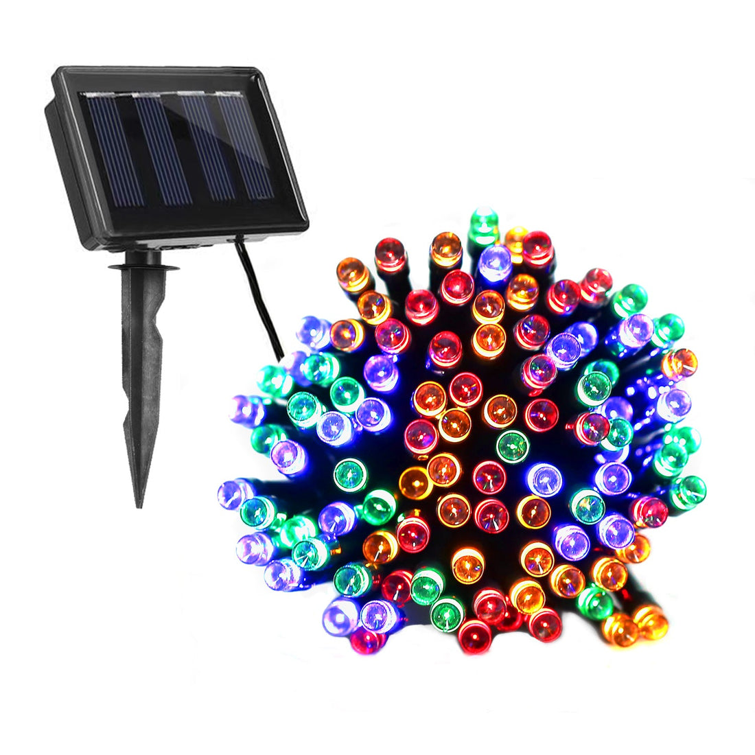 12M 100 LEDs Solar String Fairy Lights Multicolor String Lamps Garden Xmas Lamp 