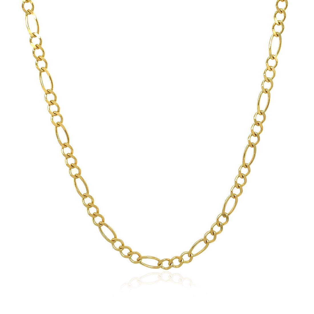 3.0mm 10k Yellow Gold Solid Figaro Chain by Bids.com