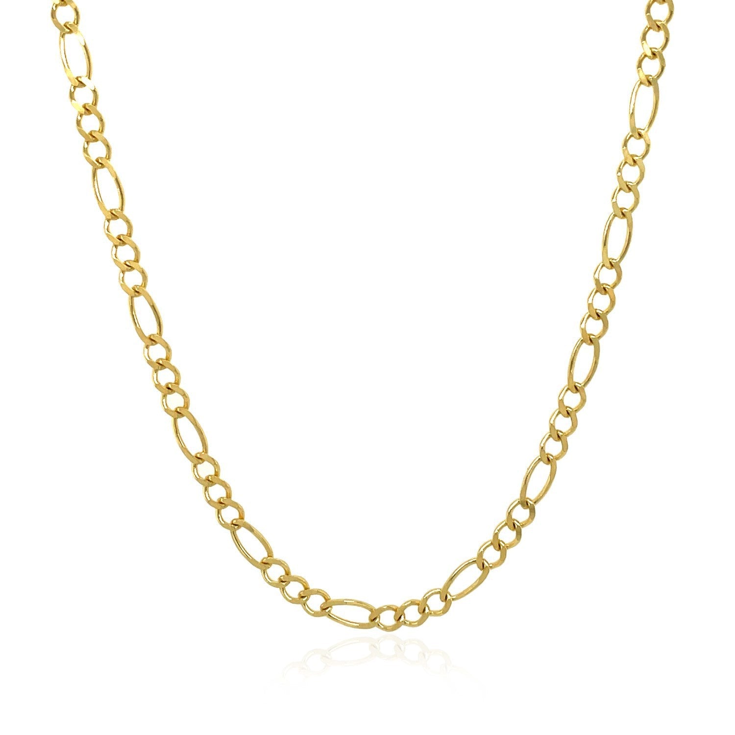 3.0mm 10k Yellow Gold Solid Figaro Chain by Bids.com