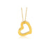 14k Yellow Gold Heart Pendant  DestGlow