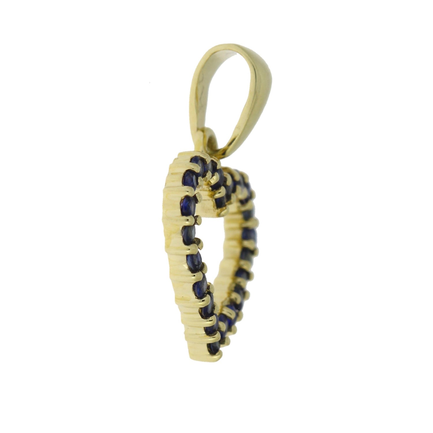 .37ct Sapphire Heart Love Pendant 10KT Yellow Gold by Bids.com