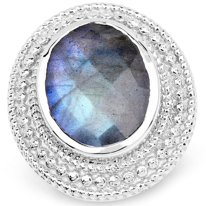 7.00 Carat Genuine Labradorite .925 Sterling Silver Ring by Bids.com