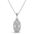 Outer Oval Shaped Two Stone Diamond Pendant in 14k White Gold (5/8 cttw) by Bids.com