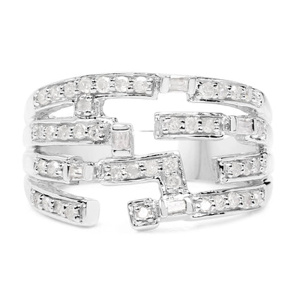 0.60 Carat Genuine White Diamond .925 Sterling Silver Ring by Bids.com