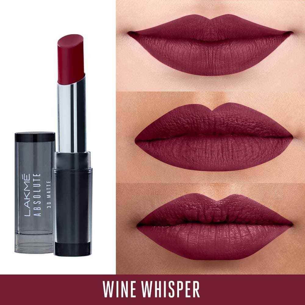 Lakme Absolute 3D Lipstick - Wine Whisper