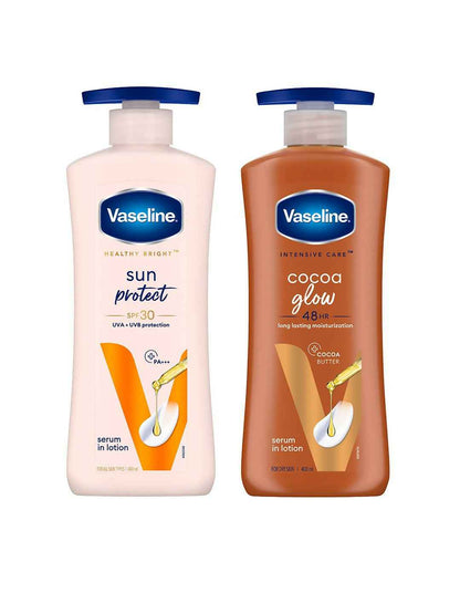 Vaseline Cocoa Glow &amp; Sun Pollution Protection SPF 30 Body Lotion Combo