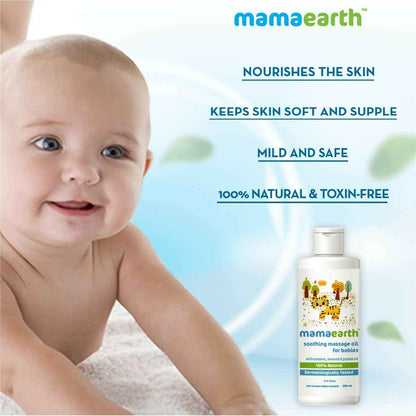 Mamaearth Daily Moisturizing Lotion &amp; Soothing Baby Massage Oil, With Sesame, Almond &amp; Jojoba Oil