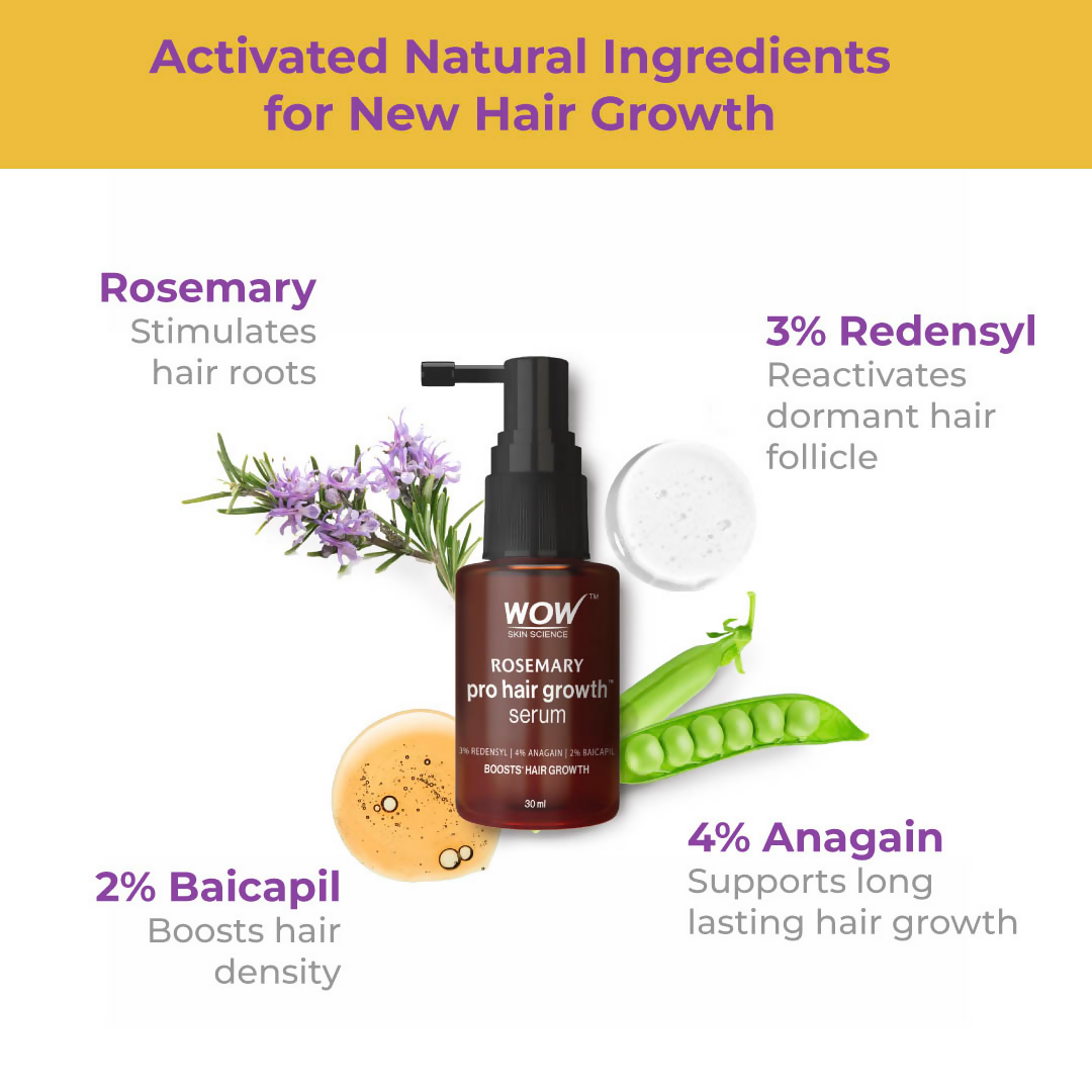 Wow Skin Science Rosemary Pro Hair Growth Serum For Denser Hair