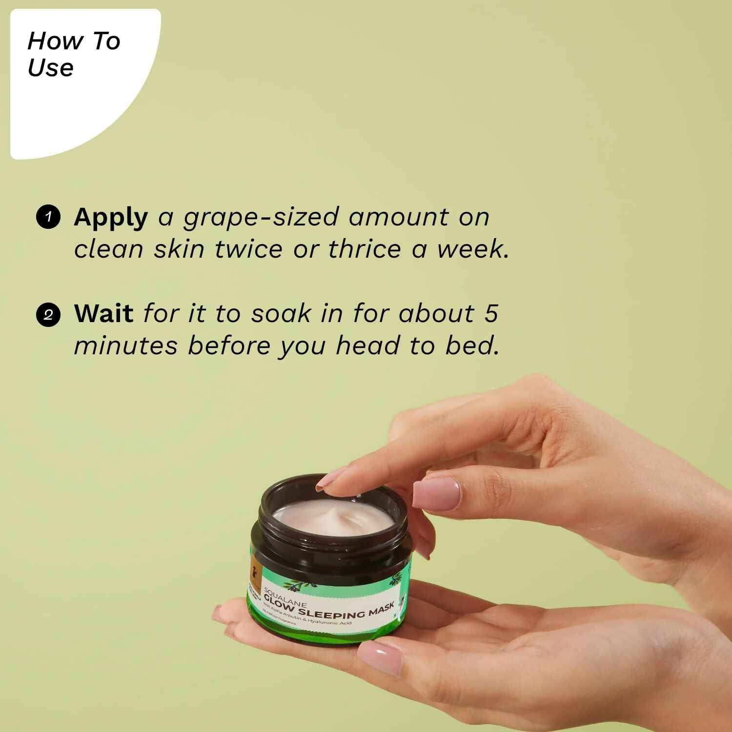 Pilgrim Spanish Glow Sleeping Face Mask with Alpha Arbutin &amp; Hyaluronic Acid For Glowing Skin &amp; Skin Hydration