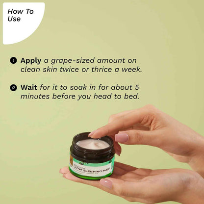 Pilgrim Spanish Glow Sleeping Face Mask with Alpha Arbutin &amp; Hyaluronic Acid For Glowing Skin &amp; Skin Hydration