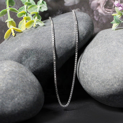 14k White Gold Classic Box Chain 1.4mm by Bids.com