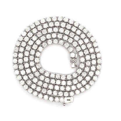 6.85ct Moissanite Tennis Necklace Sterling Silver by Bids.com