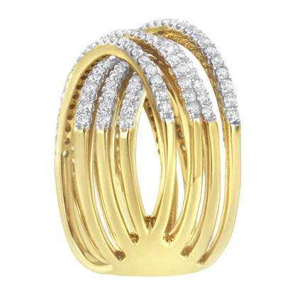 10KT Yellow Gold Diamond Bypass Ring (1 5/8 cttw, H-I Color, SI2-I1 Clarity) by Bids.com