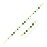 14k Yellow Gold Malachite Geometric Mirror Gem Chain Bracelet (5.00 mm) by Bids.com