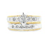 Diamond Engagement Ring Set Sterling Silver 14KT Gold by Bids.com