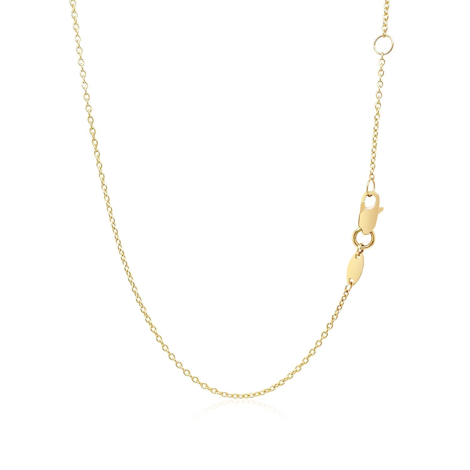 14k Yellow Gold Smooth Flat Horizontal Bar Style Necklace by Bids.com