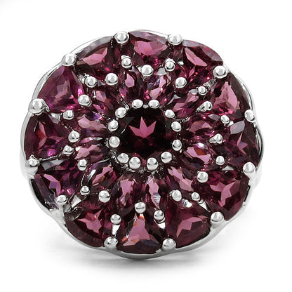 5.08 Carat Genuine Rhodolite .925 Sterling Silver Ring by Bids.com