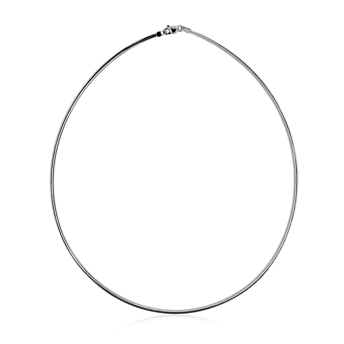 14k White Gold Classic Omega Style Chain (2 mm) by Bids.com