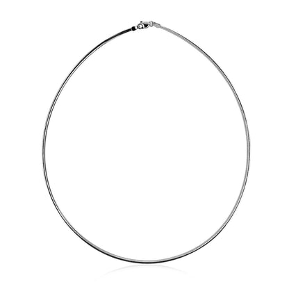 14k White Gold Classic Omega Style Chain (2 mm) by Bids.com