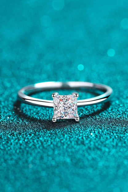 Moissanite Solitaire Ring - 925 Sterling Silver Classic Engagement Ring