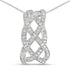 0.54 Carat Genuine White Diamond .925 Sterling Silver Pendant by Bids.com