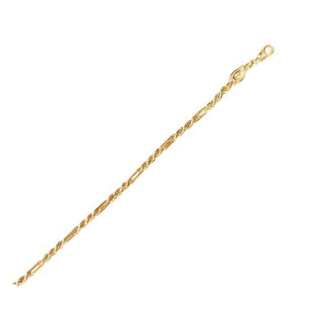 14k Yellow Gold Figa Rope Chain (3.00 mm) by Bids.com