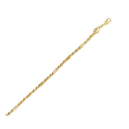14k Yellow Gold Figa Rope Chain (3.00 mm) by Bids.com