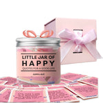 Happy Jar with Inspirational Quotes and Gift Box