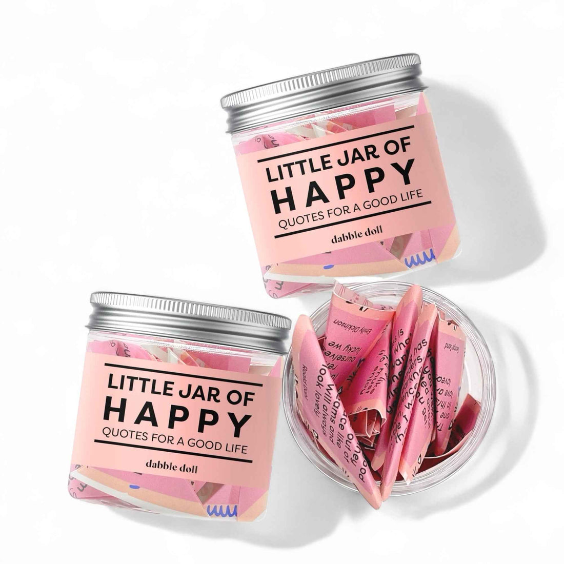 Happy Jar with Inspirational Quotes and Gift Box