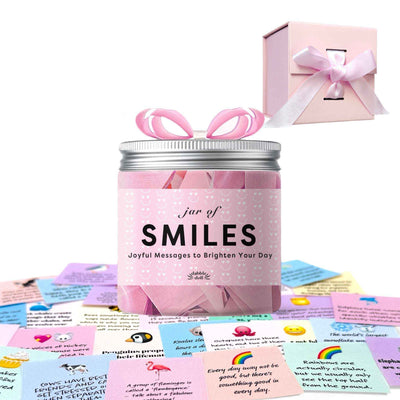 Smiles Jar with Joyful Messages and Gift Box