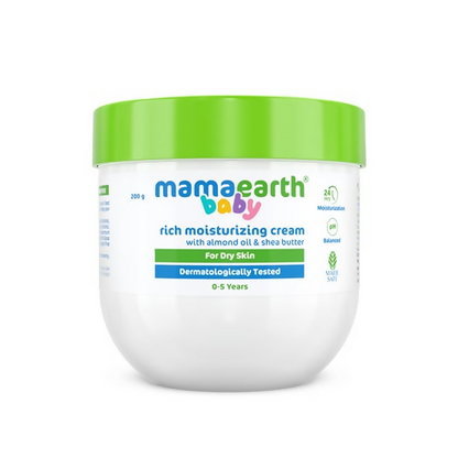 Mamaearth Baby Rich Moisturizing Cream With Almond Oil &amp; Shea Butter